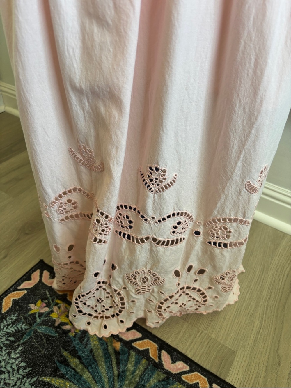 Future Collective Pink Maxi Eyelet Dress - Picture 5 of 10